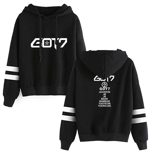 Kpop GOT7 team the same style printing fleece pullover hoodies for i got7 autumn winter unisex sweatshirt hoodie brand jacket