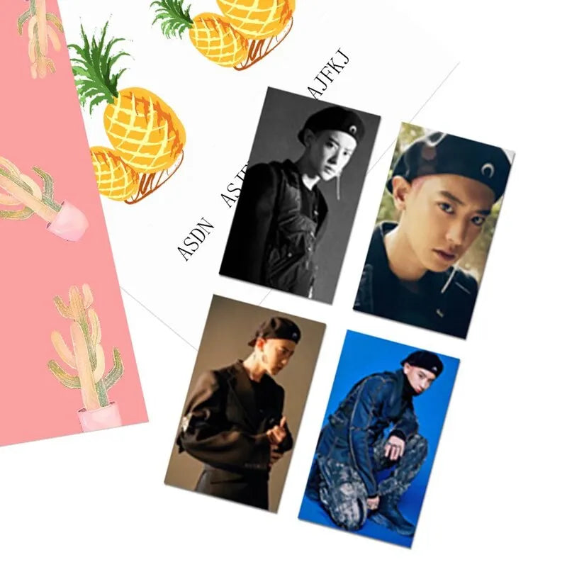 New 30Pcs/set KPOP EXO New OBSESSION 6th Album Photo Card Self Made LOMO Card Photocard