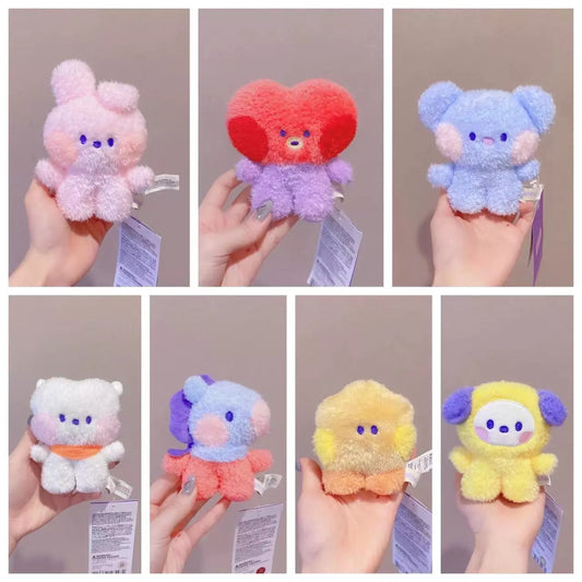 BT21 New Mini Plush Doll Pendant Keychain Plush Toy Bag Accessories Kawaii Anime Cute Cartoon Birthday Gift