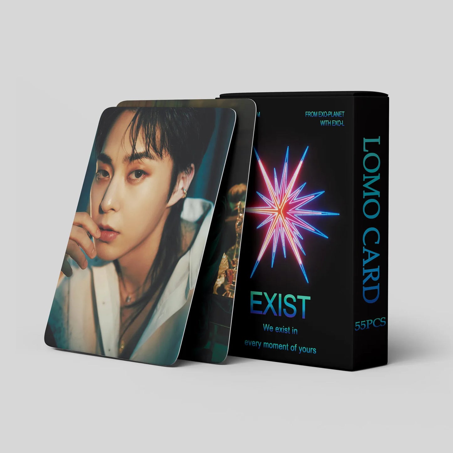 55Pcs/Set Kpop EXO LOMO Cards New Album EXIST Lomo Cards  HD Photocards EXO Boys Photo Card For Fans Collection Gift