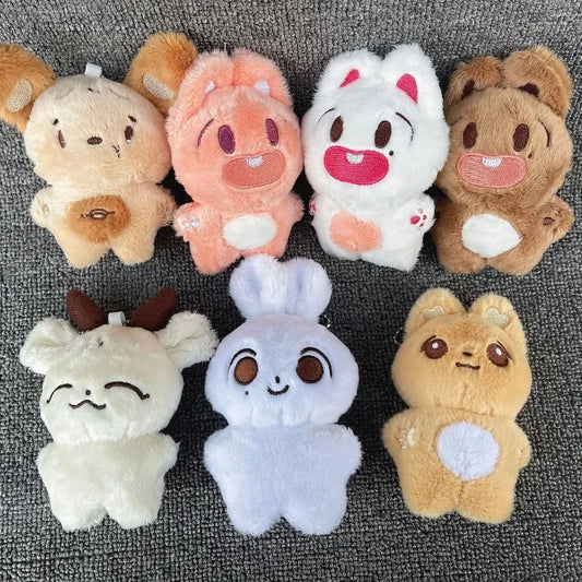 Kpop Seventeens Plushie Keychain Kawaii Cartoon Animal Plush Doll Toys for Kids Girls Anime Desk Accessories Korean Room Decor