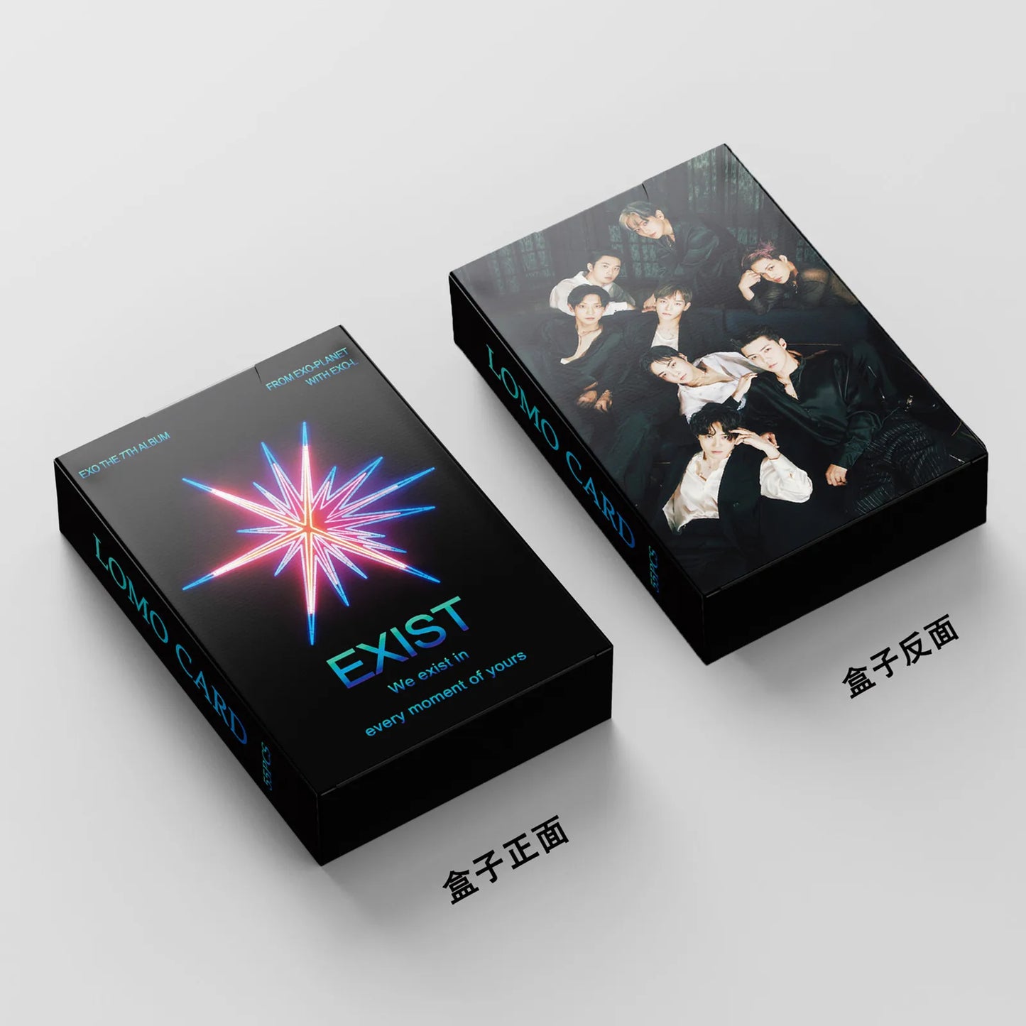 55Pcs/Set Kpop EXO LOMO Cards New Album EXIST Lomo Cards  HD Photocards EXO Boys Photo Card For Fans Collection Gift