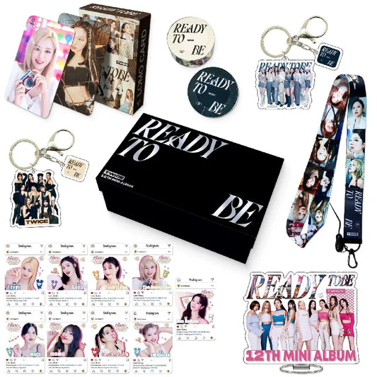 Kpop TWICE New Album READY TO BE HD Photo Sticker Poster Keychain Acrylic Standing Plate Bookmark Card Fans Collection Gifts