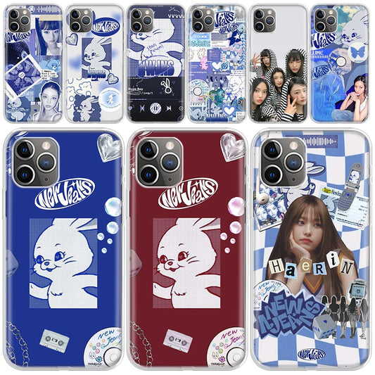 News Jeans Kpop Soft Phone Case for iPhone 15 14 13 12 11 Pro Max 7 Plus Mini Apple XS XR X SE 8 + Shell