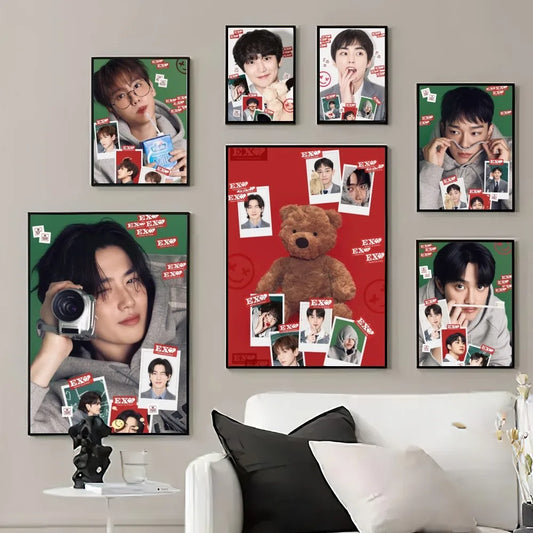 kpop e-exo  Poster Prints Wall Pictures Living Room Home Decoration