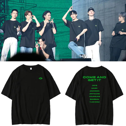 GOT7 HOMECOMING Same T Shirt Kpop Fashion Jackson Wang T-shirt Women Men Summer Short Sleeve Tee Korean Popular Y2k Loose Tops