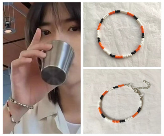 Kpop TXT Beomgyu Same Charm Beads Bracelet for Women Men Korean Jewelry MOA Fans Girlfriend Gifts