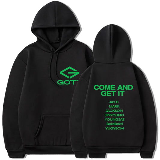 GOT7 HOMECOMING 2022 FanCon Hooded Sweatshirt Men Oversize Hoodie Women Pullover Tracksuit Kpop Streetwear Winter Couple Clothes